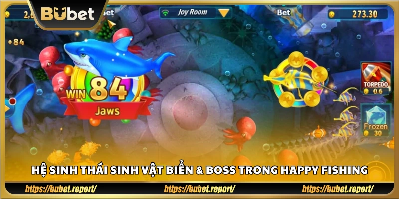 Hệ thống sinh vật biển và thử thách trong Happy Fishing