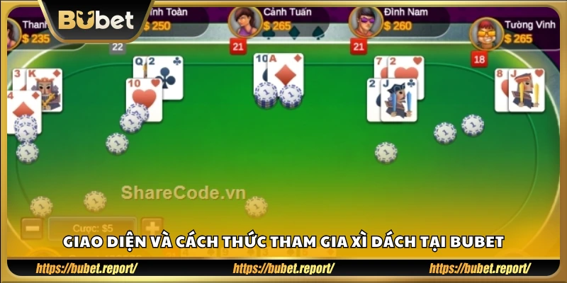 Cách tham gia game Xì Dách và giao diện chơi